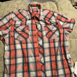 True Religion flannel size large